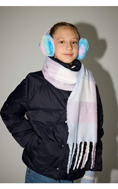 Kız Çocuk Kareli Dokuma Atkı