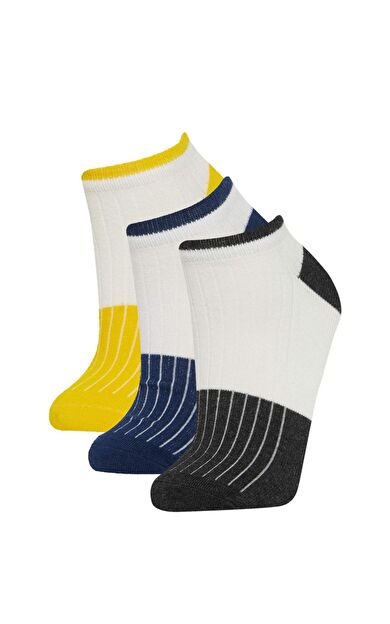 DeFactoFit Erkek Çocuk 3'lü Pamuklu Patik Çorap C8012A8NSKR1