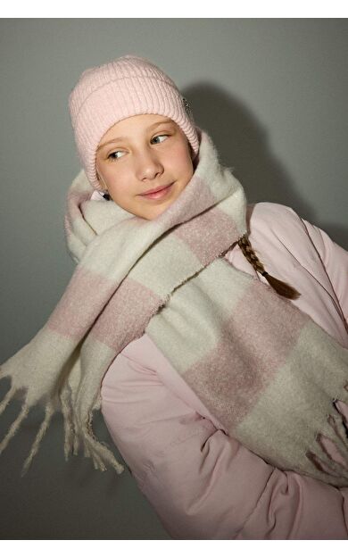 Kız Çocuk Kareli Atkı