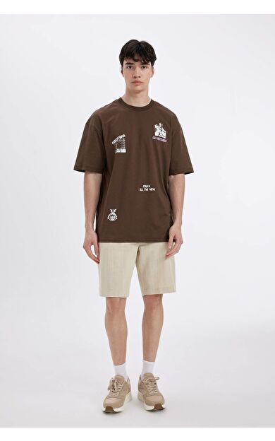 DeFactoFit Regular Fit Keten Bermuda C8198AX24SMBG743