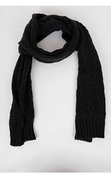 DeFacto Erkek Saç Örgüsü Detaylı Triko Atkı