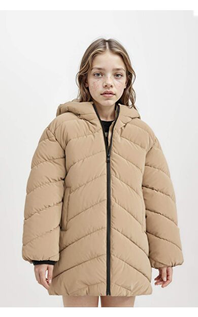 DeFacto Kız Çocuk Su İtici Kapüşonlu Parka C8520A824AUBG388