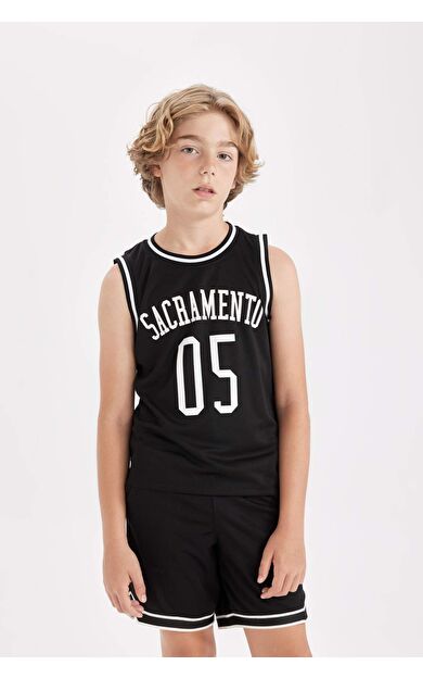 DeFactoFit Erkek Çocuk Bisiklet Yaka Baskılı Atlet C8592A8NSBK81