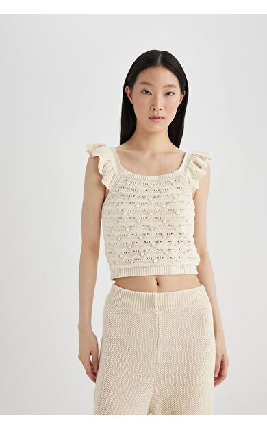 DeFacto Crop Top Kare Yaka Atlet C8637AX24SMER105