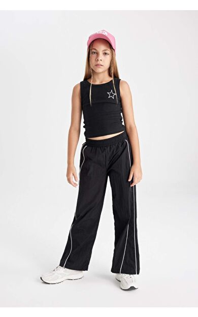 DeFacto Kız Çocuk Wide Leg Geniş Paça Pantolon C8775A824AUBK27
