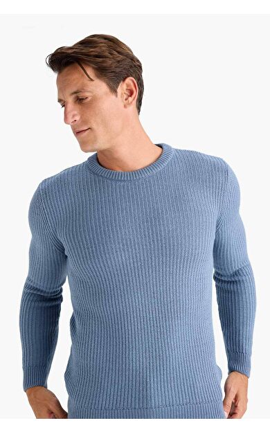 DeFacto Standart Fit Bisiklet Yaka Triko Kazak C8814AX24WNIN247