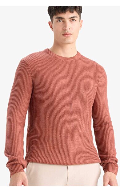 DeFacto Standart Fit Bisiklet Yaka Triko Kazak C8814AX25WNOG552