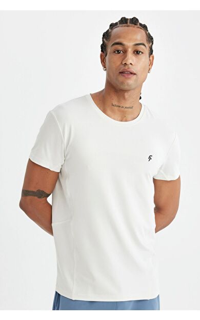 DeFacto DeFactoFit Slim Fit Bisiklet Yaka Kısa Kollu Sporcu Tişört C9183AX24AUGR493