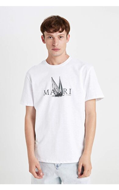 DeFacto New Regular Fit Bisiklet Yaka Tişört