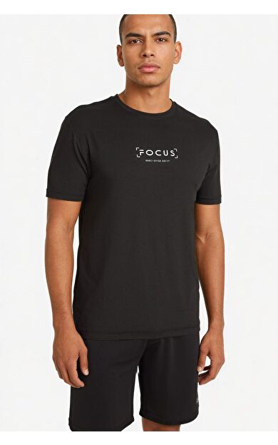 Standart Fıt Bisiklet Yaka Baskılı Kısa Kollu Tişört