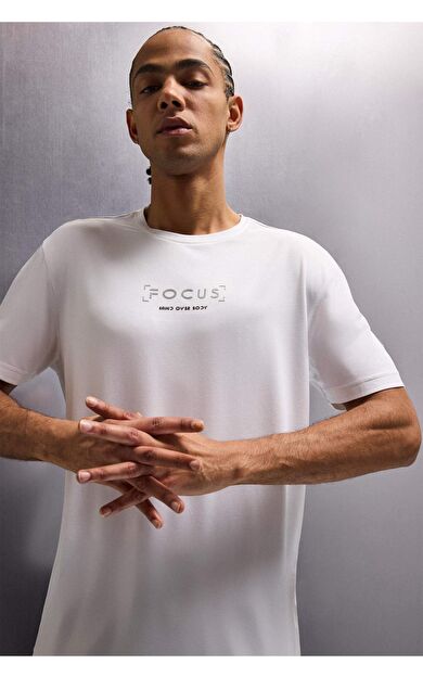 DeFacto Standart Fıt Bisiklet Yaka Baskılı Kısa Kollu Tişört