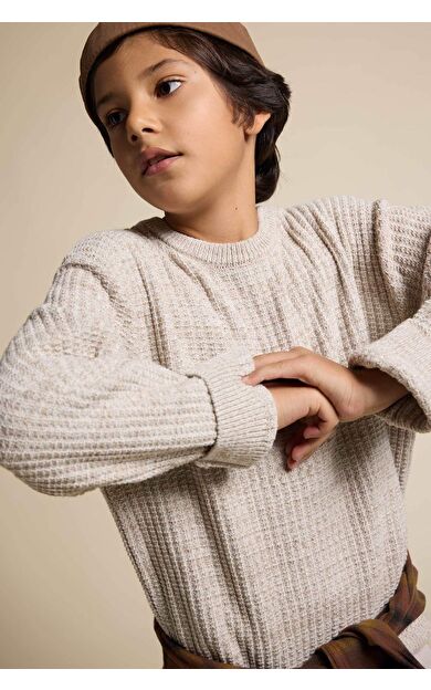 DeFacto Erkek Çocuk Bisiklet Yaka Triko Kazak C9468A825AUBG302