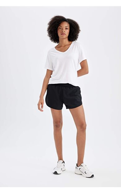 DeFactoFit Sporcu Kısa Paça Dokuma Şort