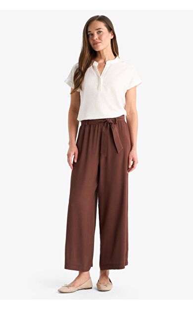 Culotte Geniş Paça Krinkıl Viskon Kapri