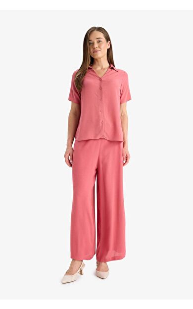 Culotte Geniş Paça Krinkıl Viskon Kapri