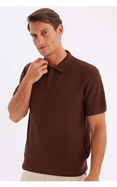 DeFactoFit Standart Fıt Kısa Kollu Triko Polo Tişört C9582AX24SMBN192