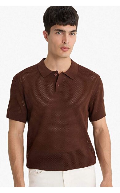 DeFacto Standart Fit Triko Kısa Kollu Polo Tişört C9582AX25SMBN192