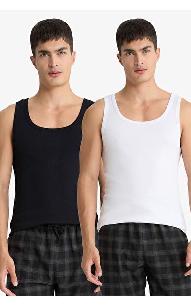 Slim Fit Dar Kesim Kaşkorse 2'li Atlet