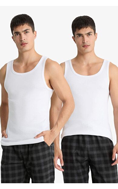 Slim Fit Dar Kesim Kaşkorse 2'li Atlet