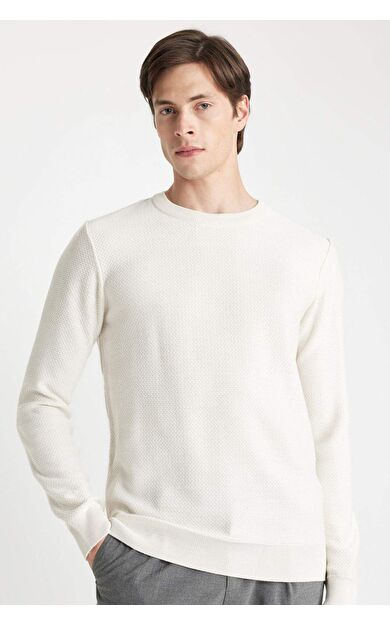 DeFactoFit Standart Fit Bisiklet Yaka Kazak C9618AX24AUBG734