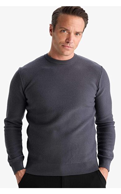 DeFacto Standart Fit Bisiklet Yaka Triko Kazak C9618AX25AUAR4