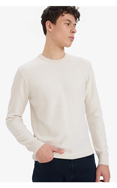 DeFacto Standart Fit Bisiklet Yaka Triko Kazak C9618AX25AUBG734