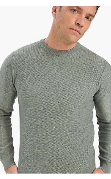 DeFacto Standart Fit Bisiklet Yaka Triko Kazak C9618AX25AUGN826