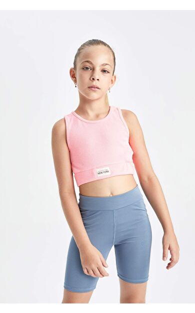 DeFactoFit Kız Çocuk Bisiklet Yaka Atlet C9643A824HSPN49