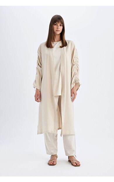 DeFacto Relax Fit Degrade Hakim Yaka Uzun Kollu Kimono
