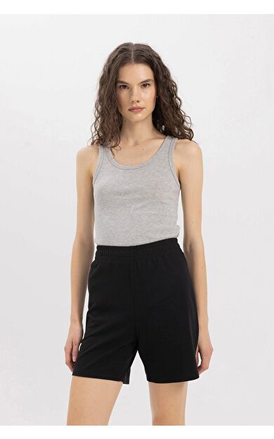DeFacto Slim Fit Dar Kesim U Yaka Basic Düz Ribana Atlet C9826AXNSGR210