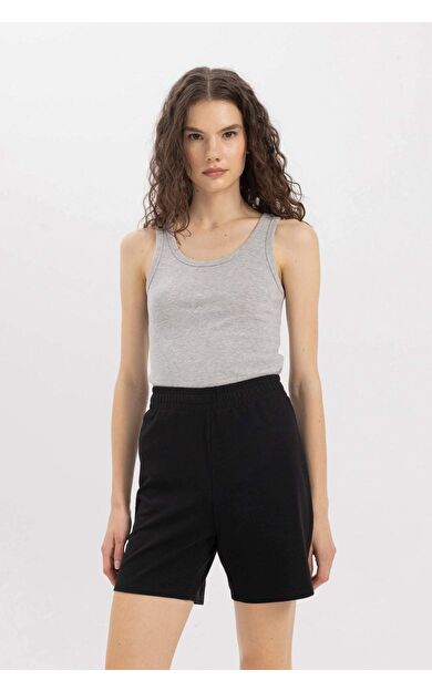 DeFacto Slim Fit Dar Kesim U Yaka Basic Düz Ribana Atlet C9826AXNSGR210