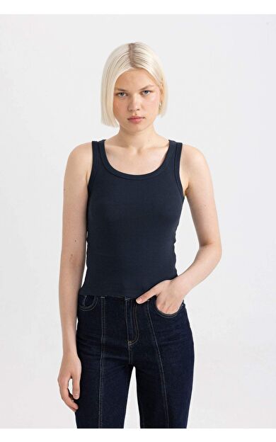 DeFacto Slim Fit Dar Kesim U Yaka Ribana Atlet C9826AXNSNV42