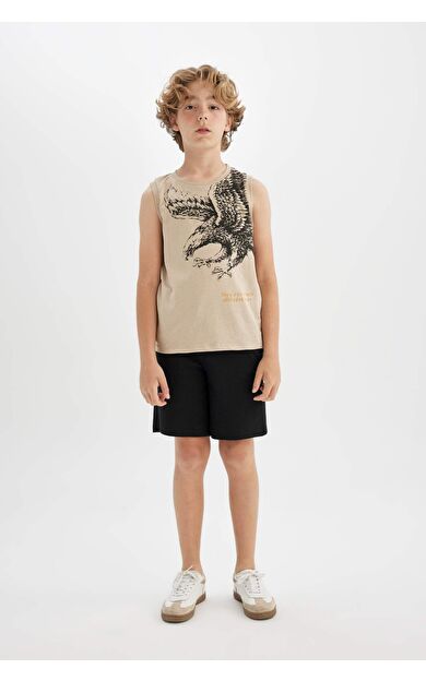 DeFactoFit Erkek Çocuk Baskılı Atlet Şort 2'li Takım C9859A824HSBG176