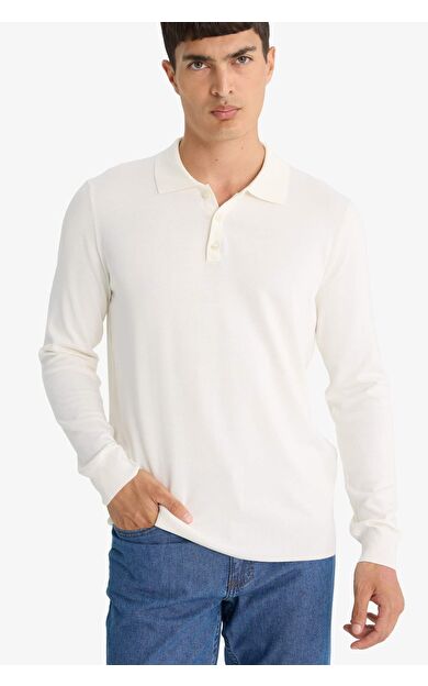 DeFacto Standart Fit Polo Yaka Triko Kazak D0454AX25AUER140