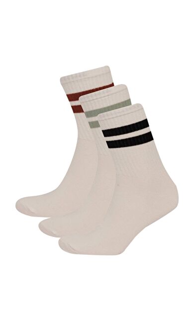 Kadın 3'lü Pamuklu Uzun Çorap