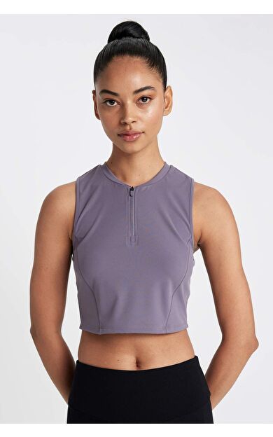 DeFactoFit Crop Top Bisiklet Yaka Sporcu Atlet D0638AX24AUPR466