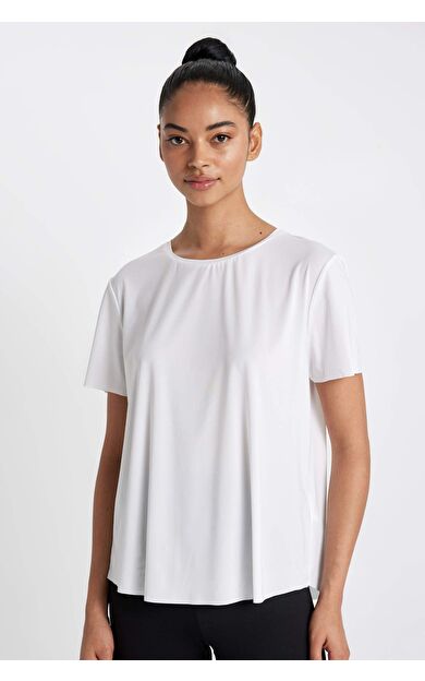 DeFactoFit Standart Fit Bisiklet Yaka Sporcu Kısa Kollu Tişört D0639AX24AUWT34