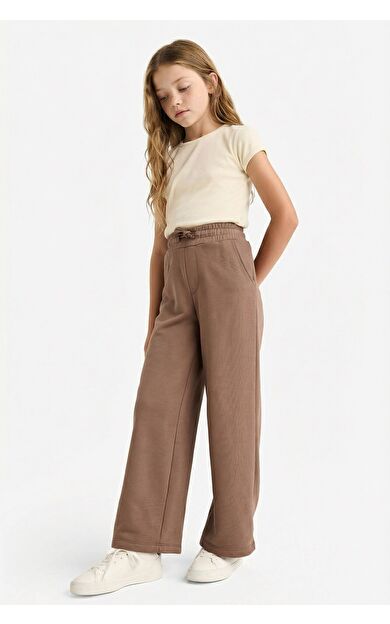 DeFacto Kız Çocuk Wide Leg Beli Lastikli Geniş Paça Eşofman Altı D0743A825AUBN534
