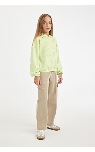 DeFacto Kız Çocuk Wide Leg Kargo Pantolon