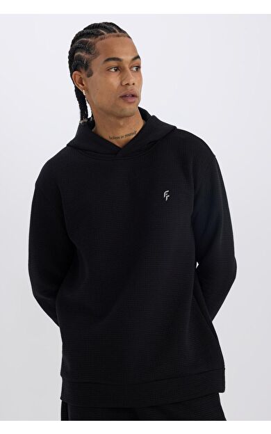 DeFacto DeFactoFit Standart Fit Kapüşonlu Kapitoneli Sweatshirt