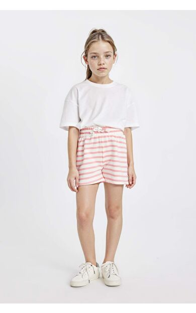 DeFactoFit Kız Çocuk Çizgili Şort D0902A824HSPN255