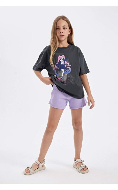 DeFactoFit Kız Çocuk Waffle Şort D0903A824HSPR33