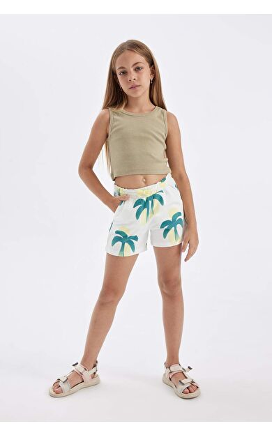 DeFactoFit Kız Çocuk Sweatshirt Kumaşı Şort D0904A824HSER238