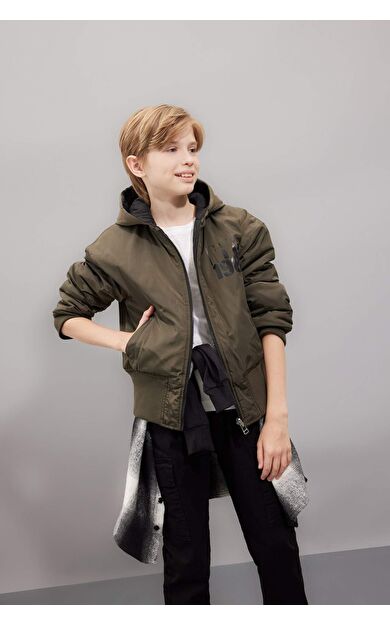 DeFacto Erkek Çocuk Çift Taraflı Kapüşonlu Mont