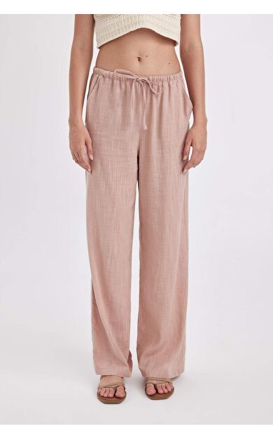 DeFacto Wide Leg Çift Cepli Normal Bel Standart Boy Pantolon D1009AX24HSBR479