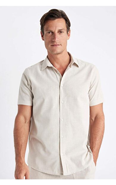 DeFacto Regular Fit Polo Yaka Pamuklu Kısa Kollu Gömlek D1057AX24SMBG106