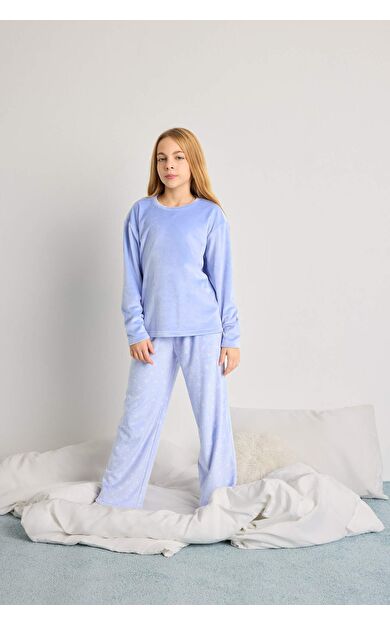DeFacto Kız Çocuk Regular Fit Polar 2'li Pijama Takımı D1068A825WNBE250