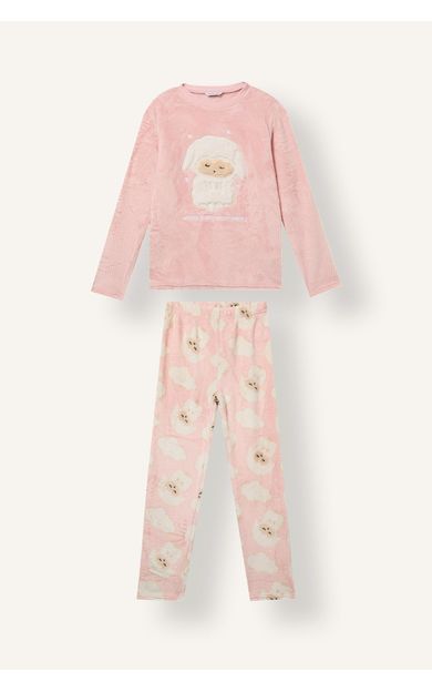 DeFacto Regular Fıt Welsoft Pelüş 2'li Pijama Takımı Kız Çocuk