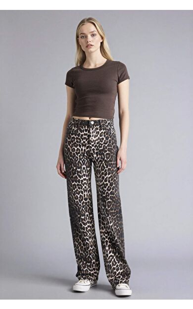 Straıght Fıt Yüksek Bel Uzun Paça Uzun Boy Gabardin Pantolon