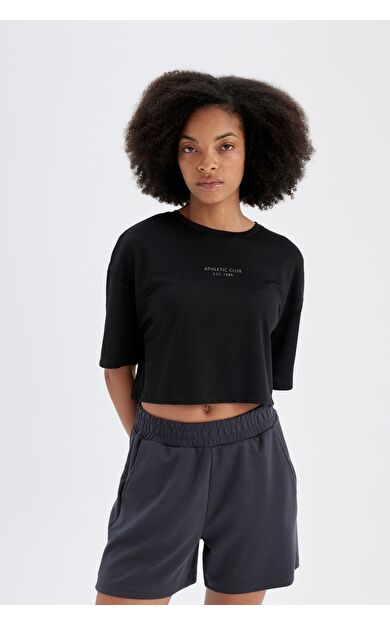 DeFacto DeFactoFit Standart Fit Sporcu Kısa Paça Modal Şort D1278AX24HSAR231
